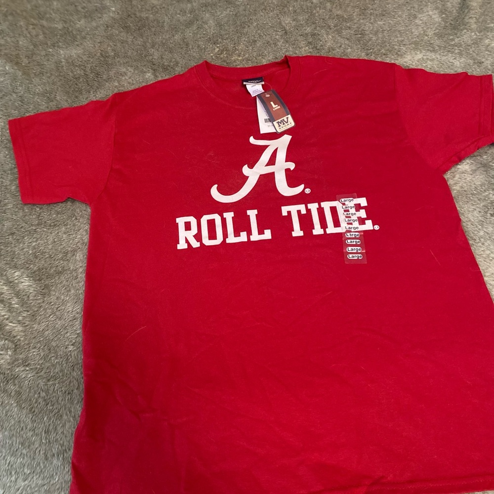 MVSports University of Alabama womens T-shirt size L. Crimson. New with tags.